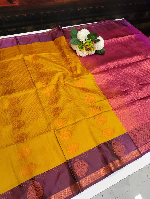 Elampillai Soft Silk Saree with elegant zari work for wedding wear