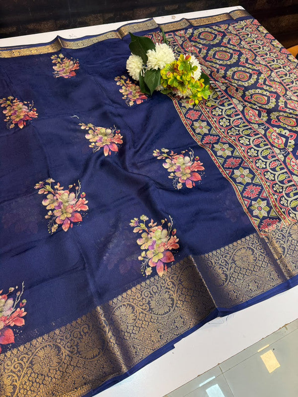 Galaxy Fancy Saree with Zari Dola work for wedding wear