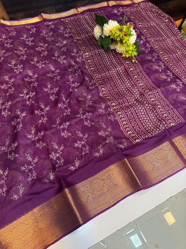 Galaxy Fancy Saree with Zari Dola work for wedding wear