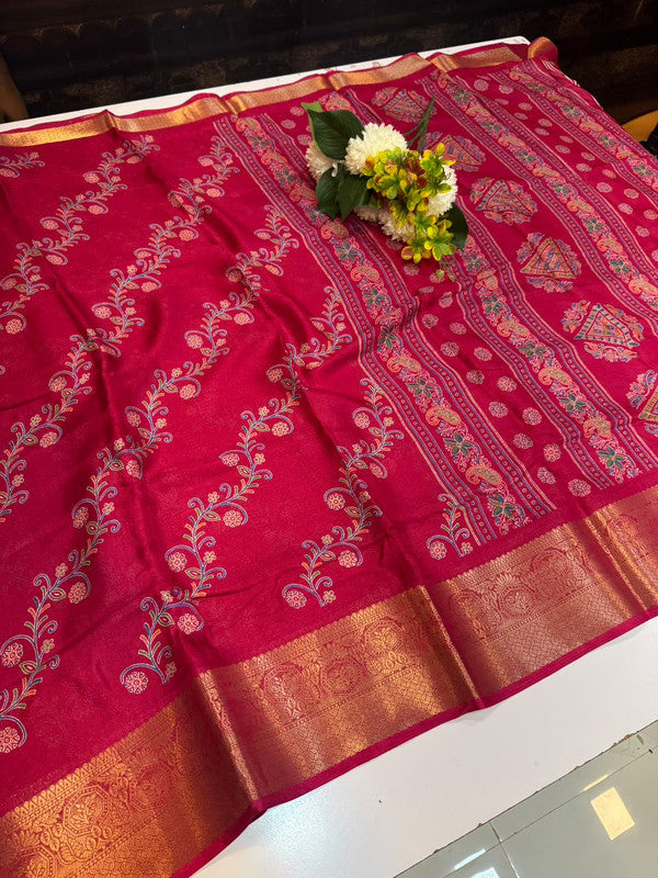 Galaxy Fancy Saree with Zari Dola work for wedding wear