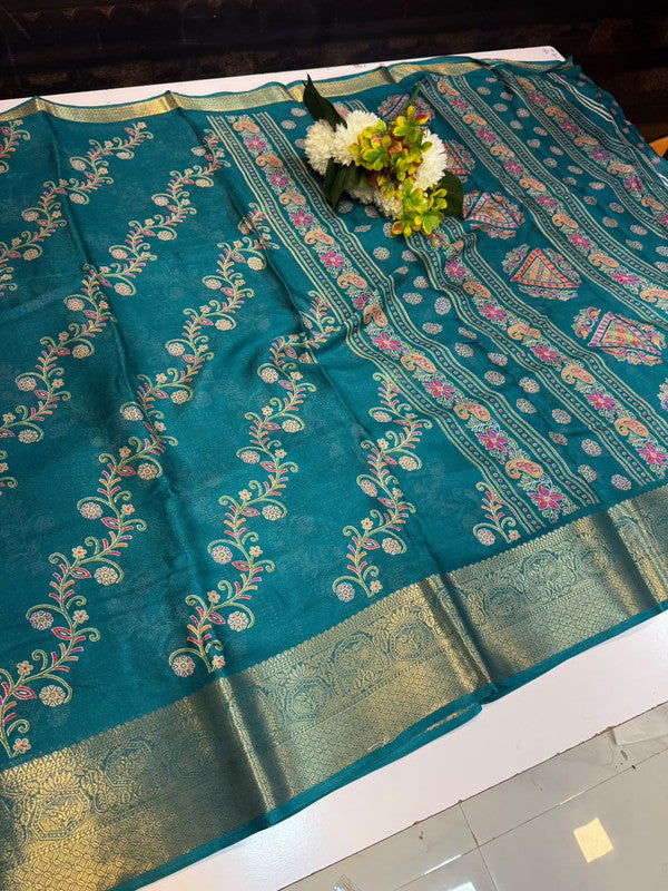 Galaxy Fancy Saree with Zari Dola work for wedding wear