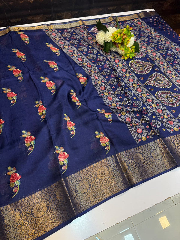 Galaxy Fancy Saree with Zari Dola work for wedding wear