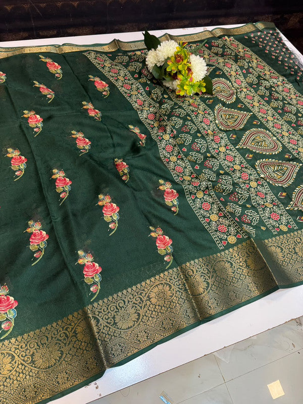 Galaxy Fancy Saree with Zari Dola work for wedding wear