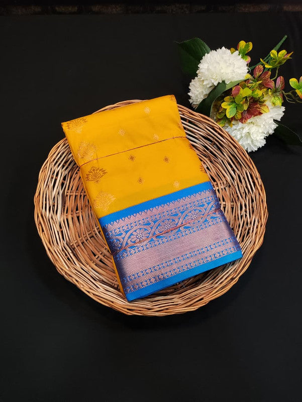 Sundari Semi Silk Saree with elegant zari work for wedding wear
