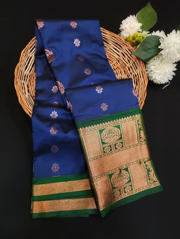 Sundari Semi Silk Saree with elegant zari work for wedding wear