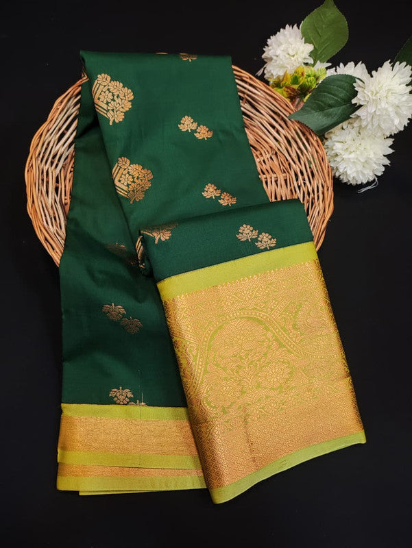 Sundari Semi Silk Saree with elegant zari work for wedding wear