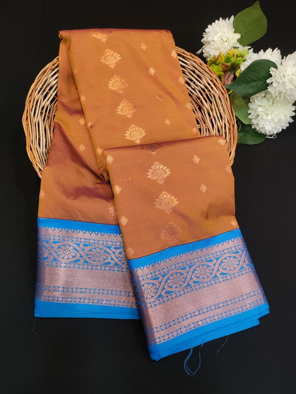 Sundari Semi Silk Saree with elegant zari work for wedding wear