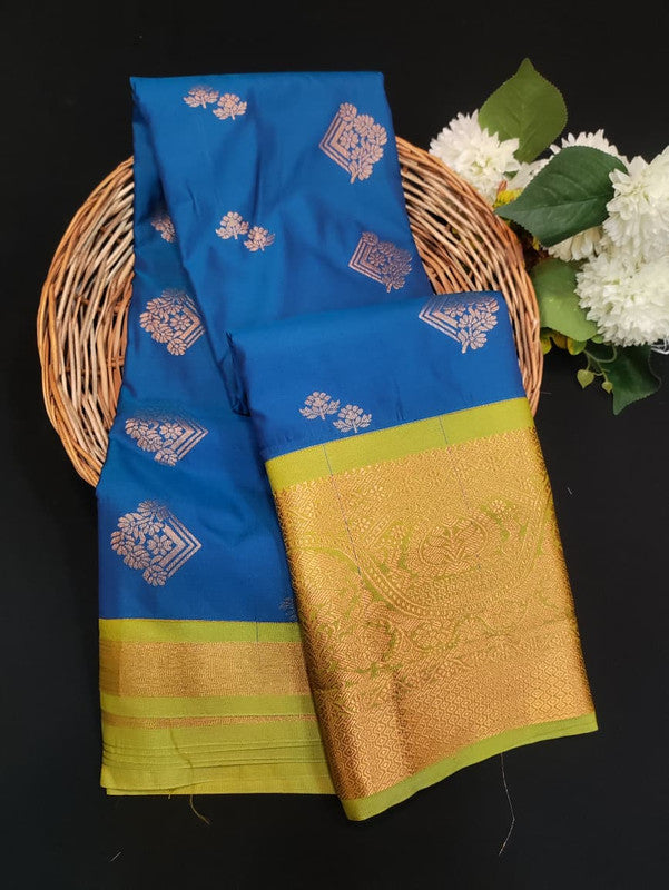 Sundari Semi Silk Saree with elegant zari work for wedding wear