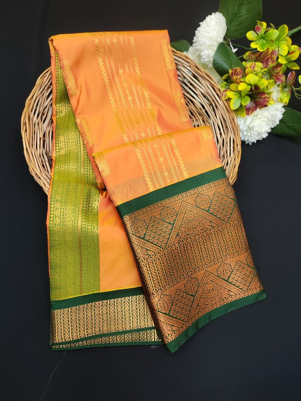 Sundari Semi Silk Saree with elegant zari work for wedding wear