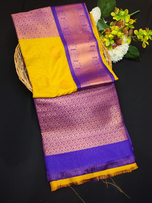 Sundari Semi Silk Saree with elegant zari work for wedding wear