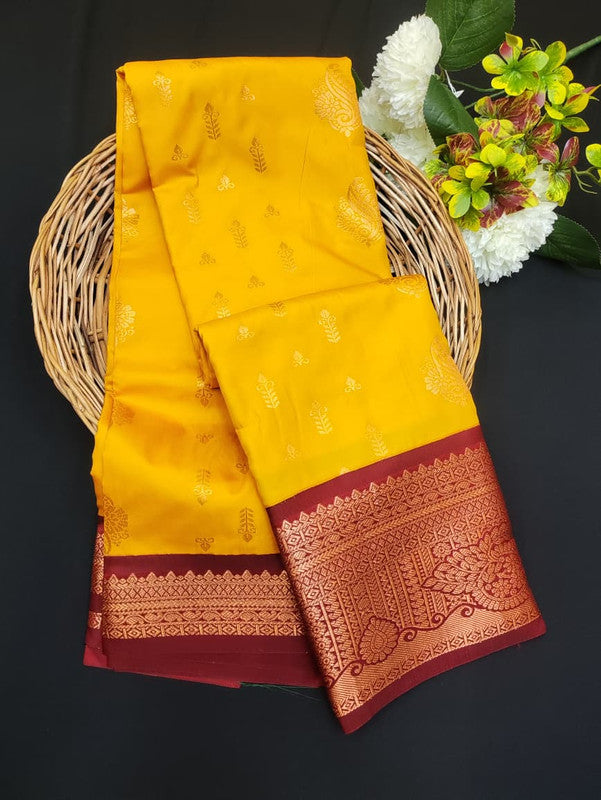 Sundari Semi Silk Saree with elegant zari work for wedding wear