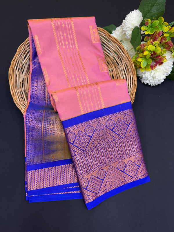 Sundari Semi Silk Saree with elegant zari work for wedding wear