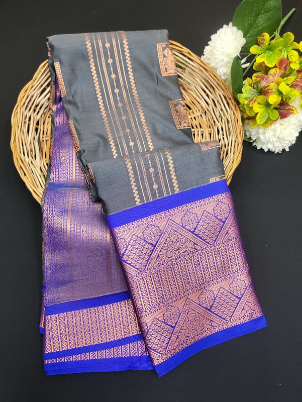 Sundari Semi Silk Saree with elegant zari work for wedding wear