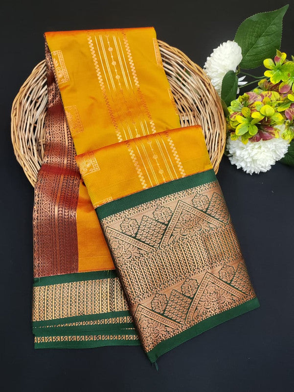 Sundari Semi Silk Saree with elegant zari work for wedding wear