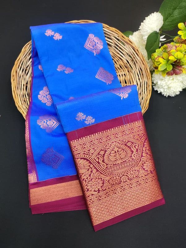 Sundari Semi Silk Saree with elegant zari work for wedding wear