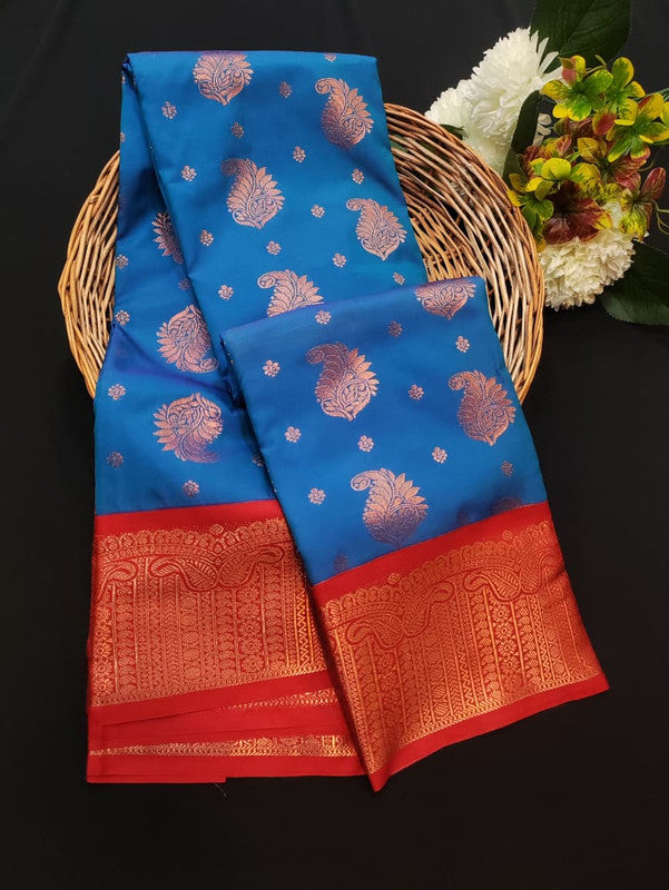Sundari Semi Silk Saree with elegant zari work for wedding wear