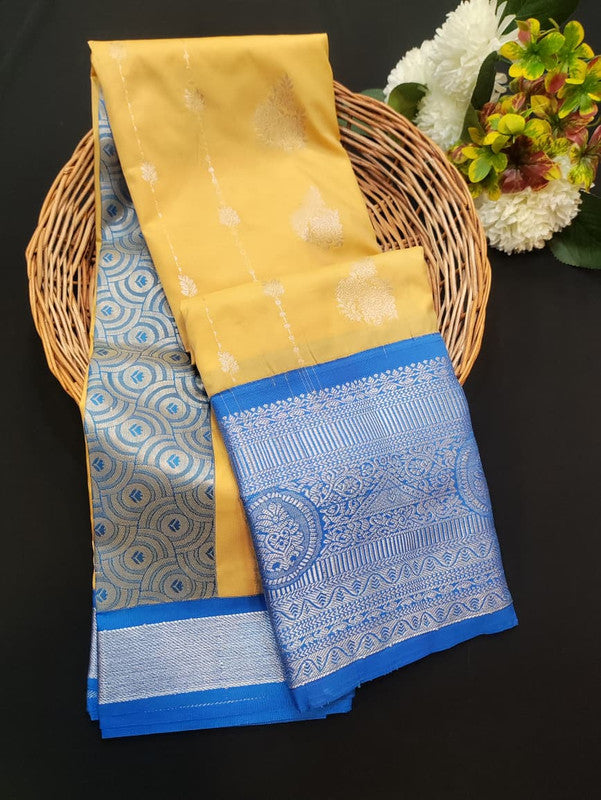 Sundari Semi Silk Saree with elegant zari work for wedding wear