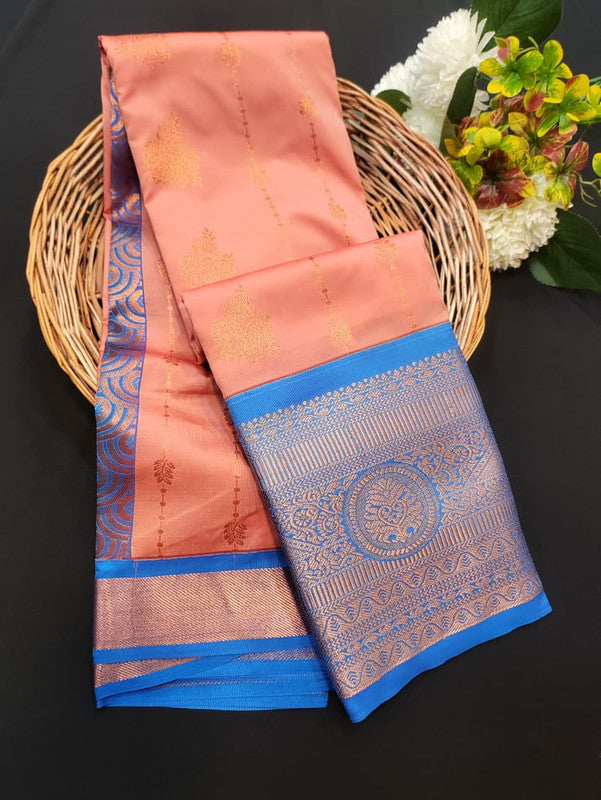 Sundari Semi Silk Saree with elegant zari work for wedding wear