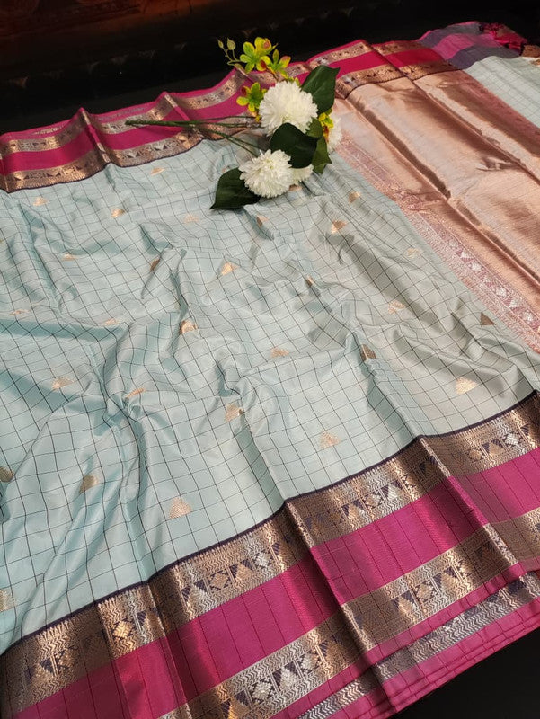 Premium Varanasi Saree in Silk Fabric with Elegant Zari Design