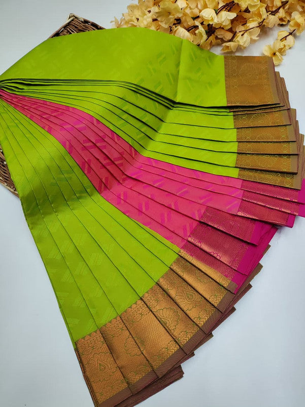 Premium Poontamil Soft Silk Saree with Jacquard Blouse for Festival Wear