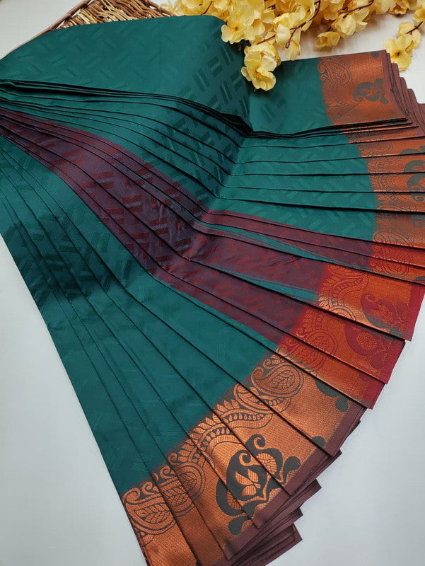 Premium Poontamil Soft Silk Saree with Jacquard Blouse for Festival Wear