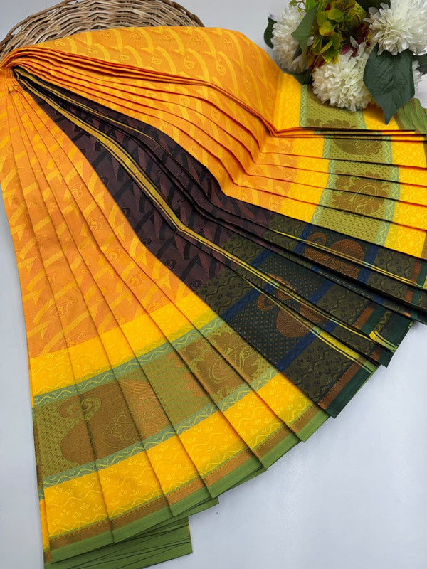 Premium Poontamil Soft Silk Saree with Jacquard Blouse for Festival Wear