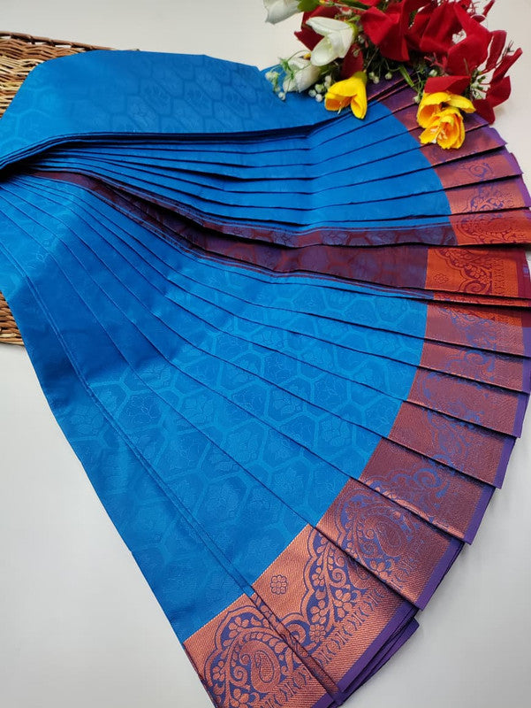Premium Poontamil Soft Silk Saree with Jacquard Blouse for Festival Wear