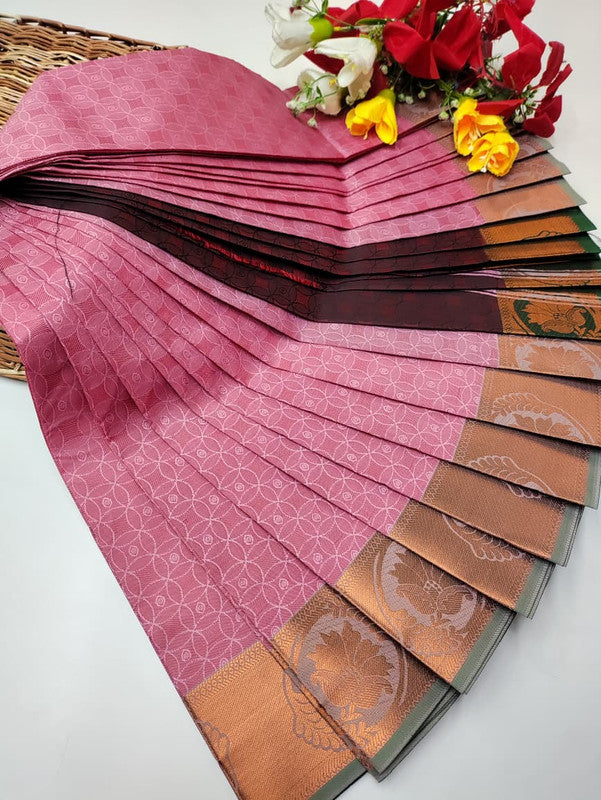 Premium Poontamil Soft Silk Saree with Jacquard Blouse for Festival Wear
