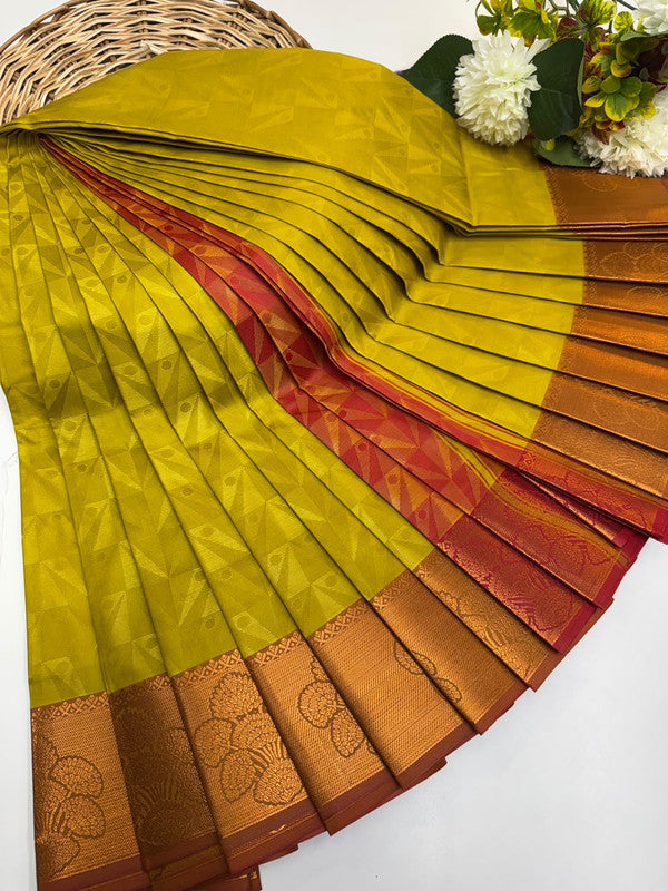 Premium Poontamil Soft Silk Saree with Jacquard Blouse for Festival Wear