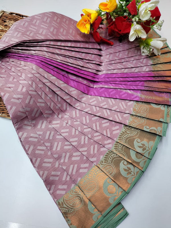 Premium Poontamil Soft Silk Saree with Jacquard Blouse for Festival Wear