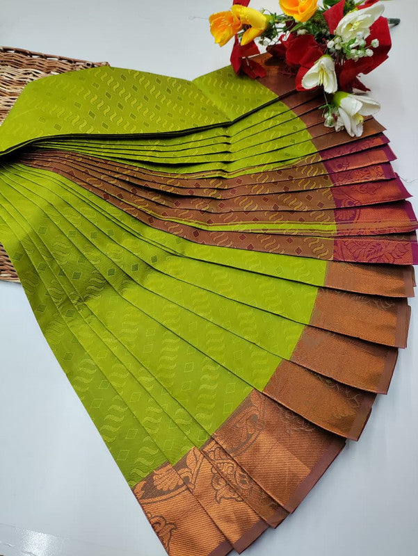 Premium Poontamil Soft Silk Saree with Jacquard Blouse for Festival Wear