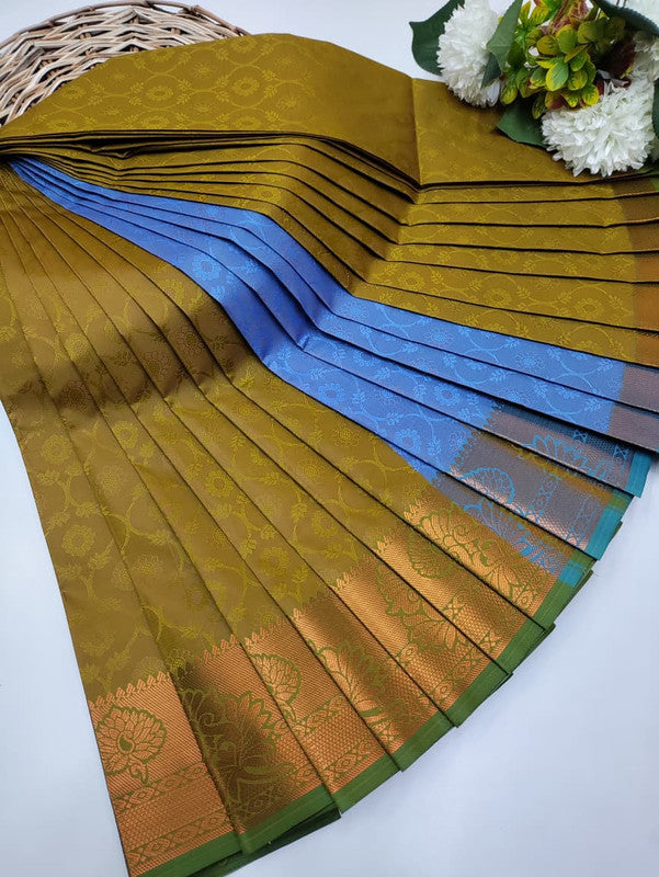 Premium Poontamil Soft Silk Saree with Jacquard Blouse for Festival Wear