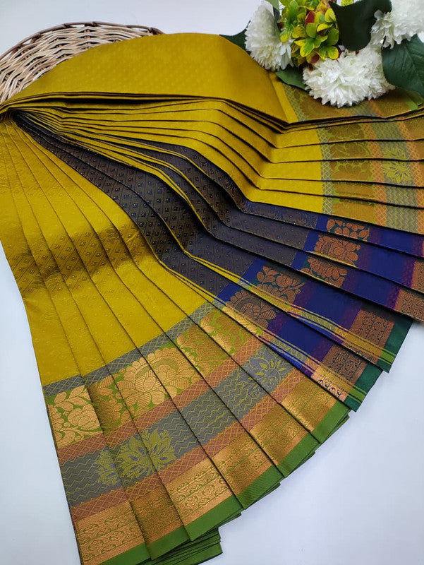 Premium Poontamil Soft Silk Saree with Jacquard Blouse for Festival Wear