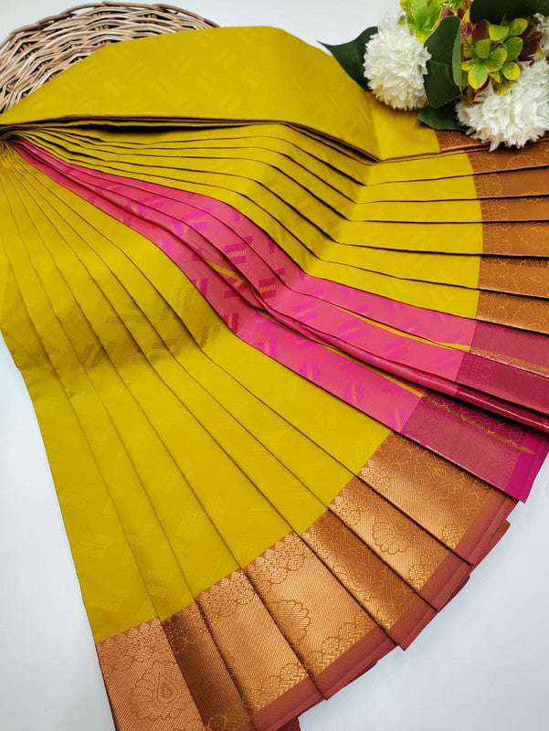 Premium Poontamil Soft Silk Saree with Jacquard Blouse for Festival Wear