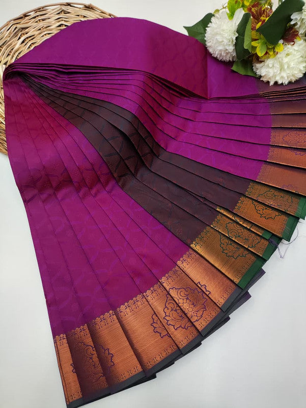Premium Poontamil Soft Silk Saree with Jacquard Blouse for Festival Wear