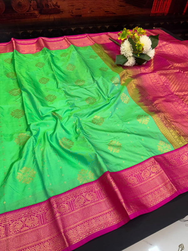 Offer Semi Silk Mild Damage Saree for Party Wear