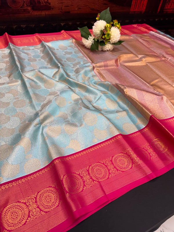 Offer Semi Silk Mild Damage Saree for Party Wear