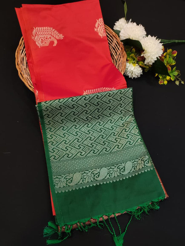 Offer Semi Silk Mild Damage Saree for Party Wear