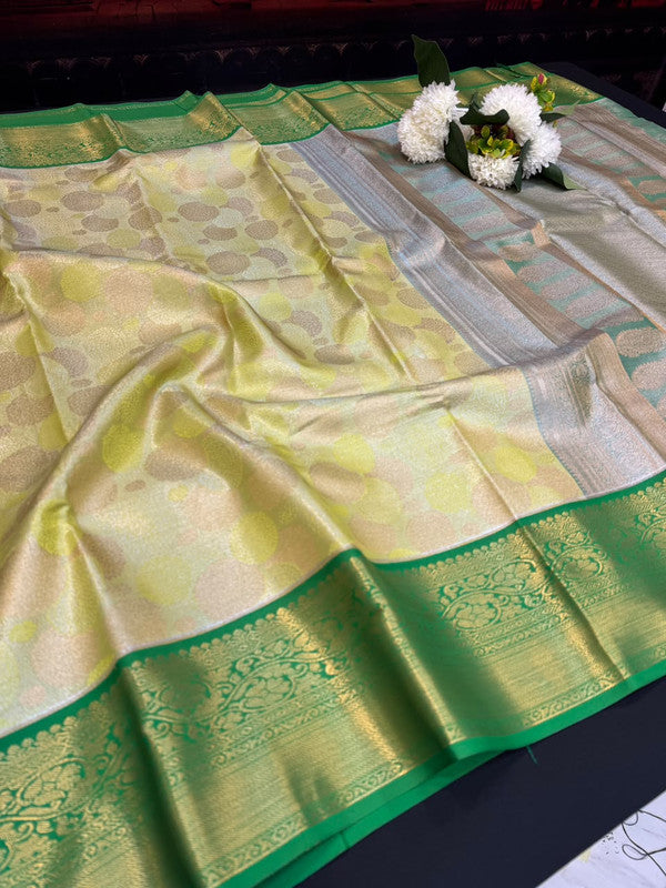 Offer Semi Silk Mild Damage Saree for Party Wear