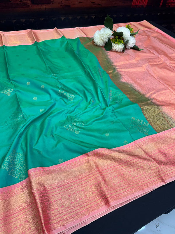 Offer Semi Silk Mild Damage Saree for Party Wear