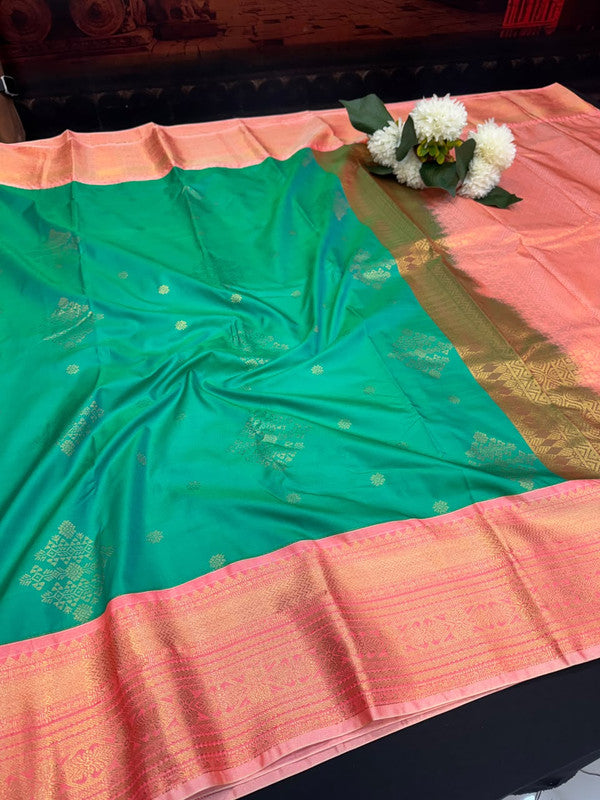 Offer Semi Silk Mild Damage Saree for Party Wear