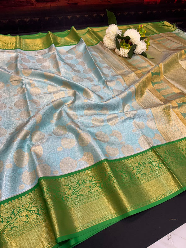 Offer Semi Silk Mild Damage Saree for Party Wear