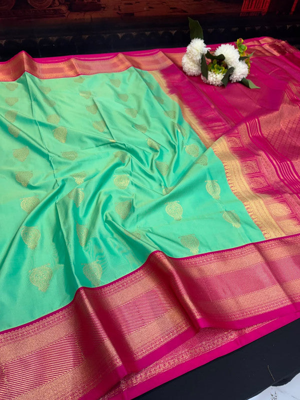 Offer Semi Silk Mild Damage Saree for Party Wear