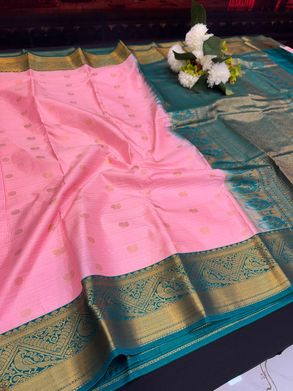 Offer Semi Silk Mild Damage Saree for Party Wear