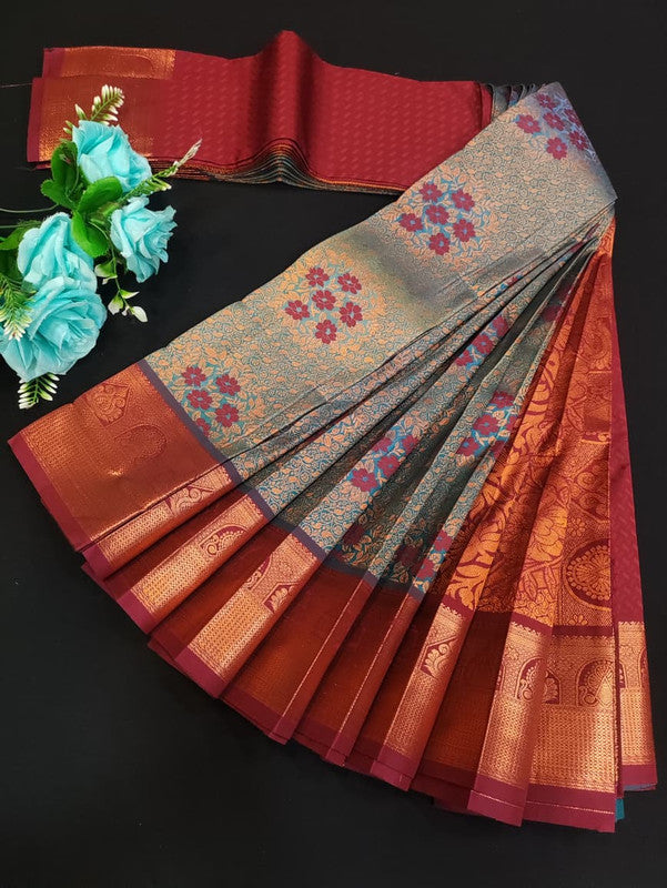 Luxury Rapier Saree with zari work for party wear