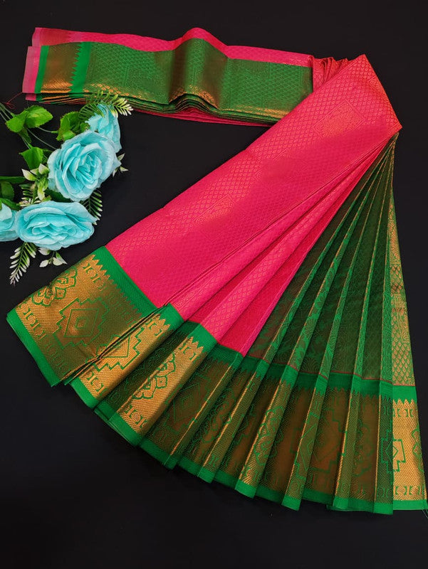 Avanthika Soft Silk Saree with zari work for festival wear