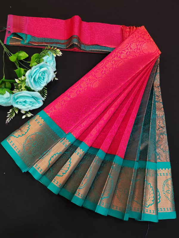 Avanthika Soft Silk Saree with zari work for festival wear