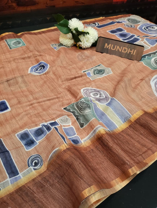Rupam Digital Fancy Saree in premium fancy fabric for party wear