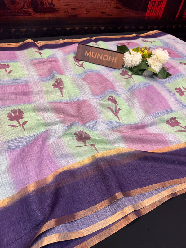 Rupam Digital Fancy Saree in premium fancy fabric for party wear