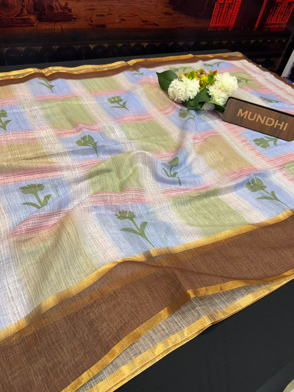 Rupam Digital Fancy Saree in premium fancy fabric for party wear